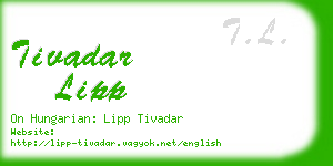 tivadar lipp business card